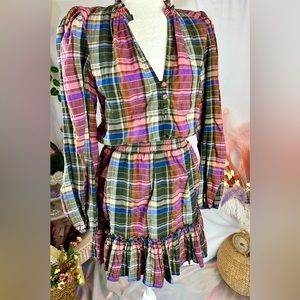 Veronica Beard Plaid Destiny Minidress. Size 2. NWT